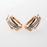 Серьга золото 585, общий вес - 0.9 г, чистый вес - 0.84 г