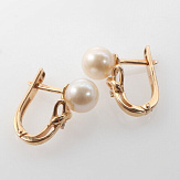 Серьга золото 585, общий вес - 1.84 г, чистый вес - 0.85 г