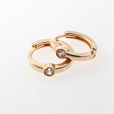 Серьга золото 585, общий вес - 1.18 г, чистый вес - 1.158 г