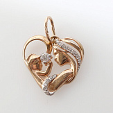 Подвеска золото 375, общий вес - 1.27 г, чистый вес - 1.216 г