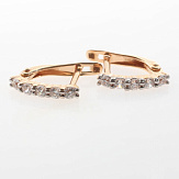 Серьга золото 585, общий вес - 0.6 г, чистый вес - 0.54 г