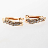 Серьга золото 585, общий вес - 1.5 г, чистый вес - 1.16 г