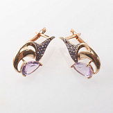 Серьга золото 585, общий вес - 1.58 г, чистый вес - 0.864 г