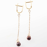 Серьга золото 585, общий вес - 1.09 г, чистый вес - 0.747 г