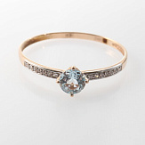 Кольцо золото 585, общий вес - 1.39 г, чистый вес - 1.113 г