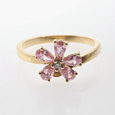 Кольцо золото 585, общий вес - 4.12 г, чистый вес - 3.638 г